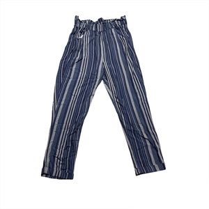 Thread & Supply High Waist High Rise Elastic Waist Striped Trouser Pants Large
